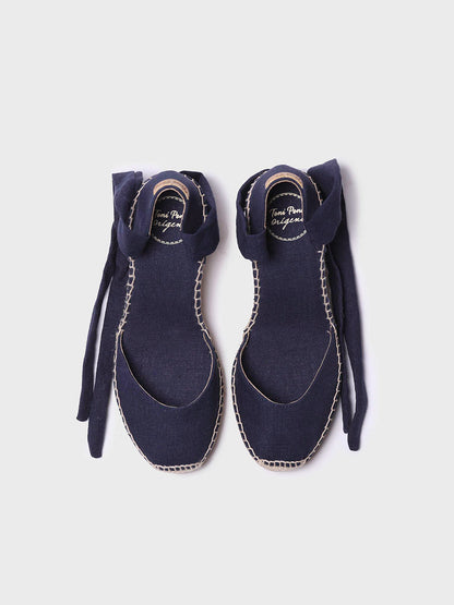 WEDGE ESPADRILLES WITH RIBBONS -JULIA