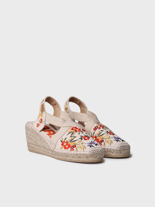 WOMENS WEDGE ESPADRILLES WITH EMBROIDERY-MONTJOI