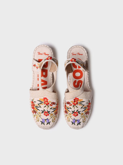 WOMENS WEDGE ESPADRILLES WITH EMBROIDERY-MONTJOI