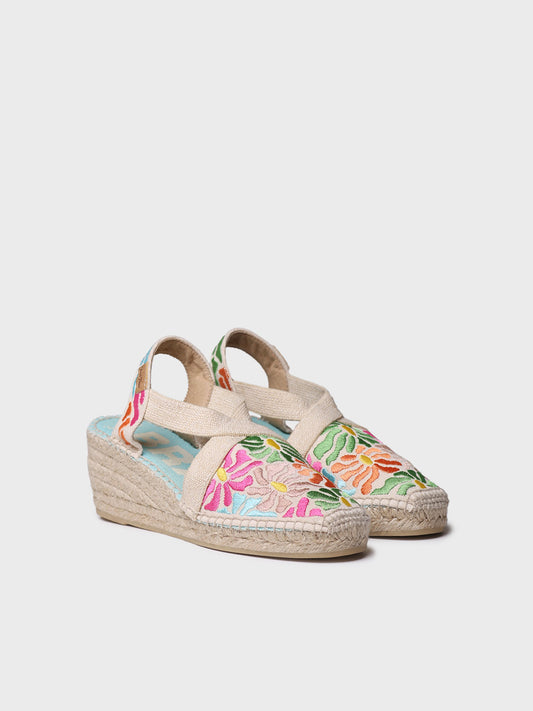 WOMENS WEDGE ESPADRILLES WITH EMBROIDERY-MONTJOI