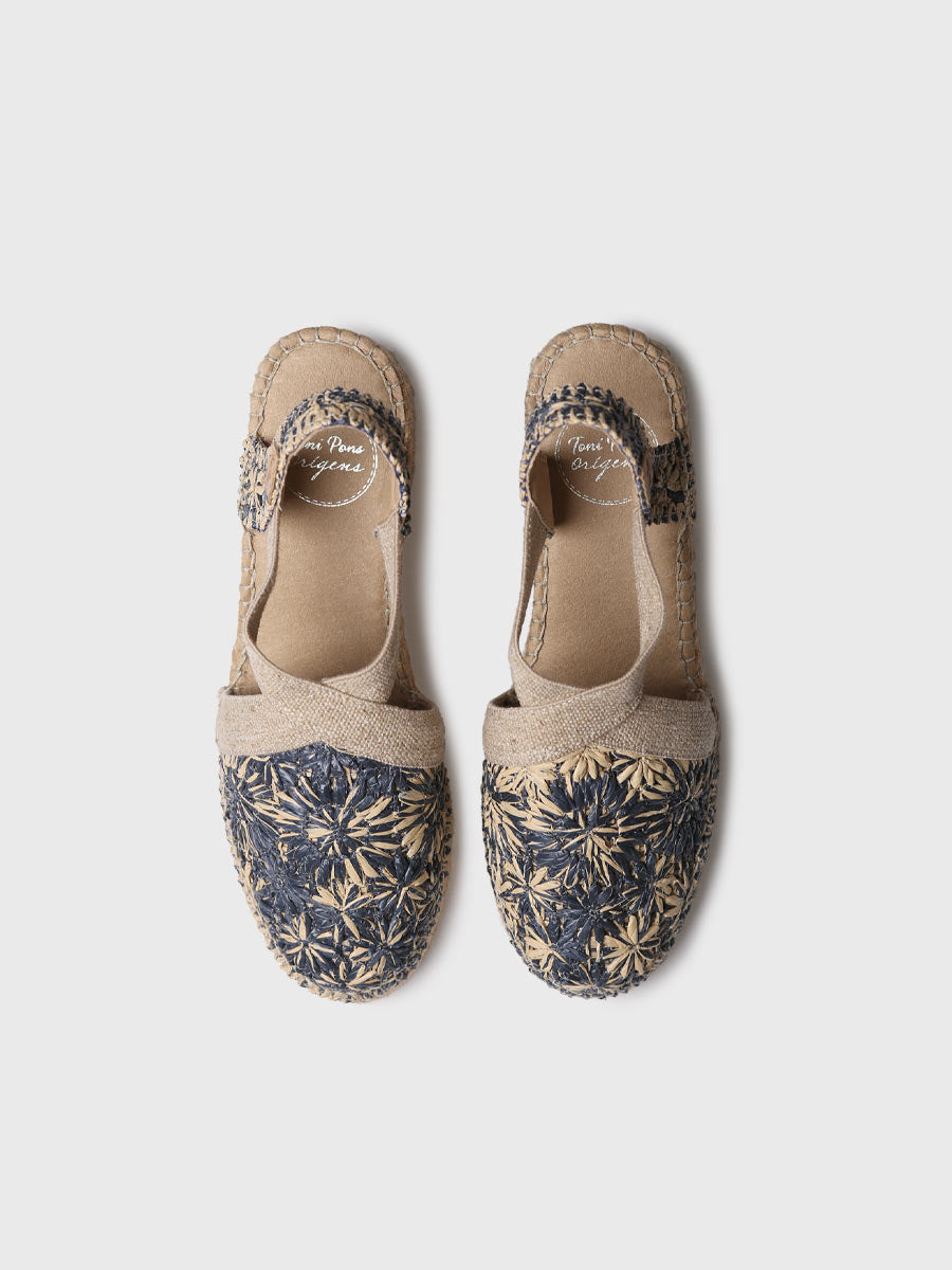 FLORAL RAFFIA WEDGE ESPADRILLE | TERRA-RF