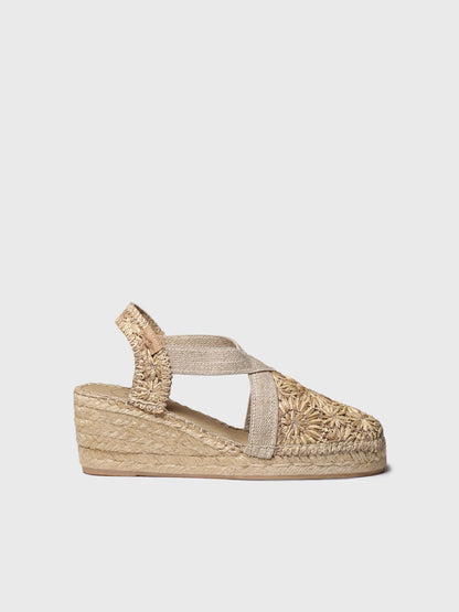 FLORAL RAFFIA WEDGE ESPADRILLE | TERRA-RF