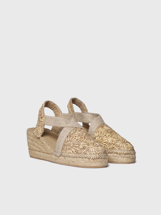 FLORAL RAFFIA WEDGE ESPADRILLE | TERRA-RF