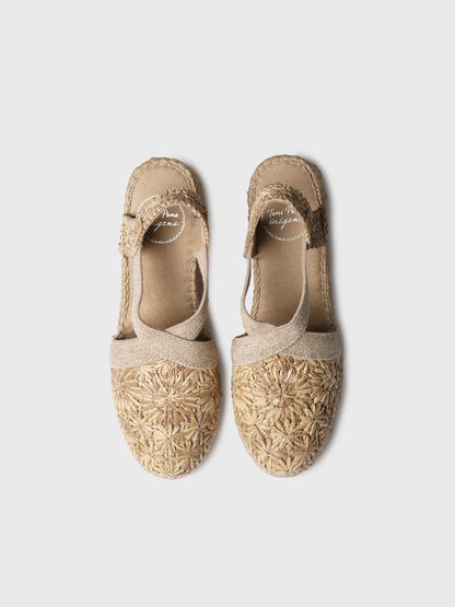FLORAL RAFFIA WEDGE ESPADRILLE | TERRA-RF