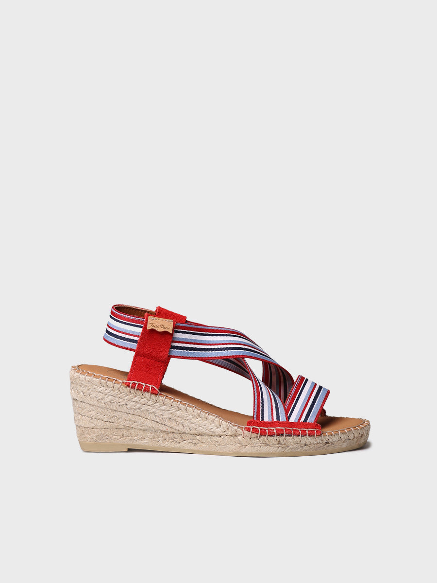 WOMEN'S WEDGE ESPADRILLE WITH ELASTIC BANDS | TINA