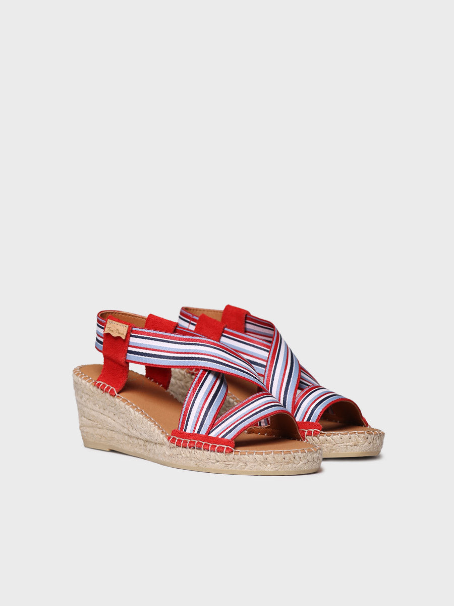 WOMEN'S WEDGE ESPADRILLE WITH ELASTIC BANDS | TINA