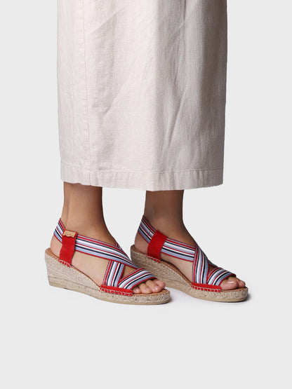 WOMEN'S WEDGE ESPADRILLE WITH ELASTIC BANDS | TINA