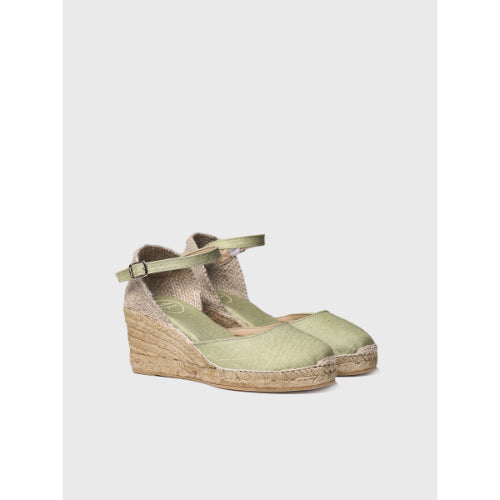 JUTE WEDGE ESPADRILLES WITH BUCKLE - CALDES