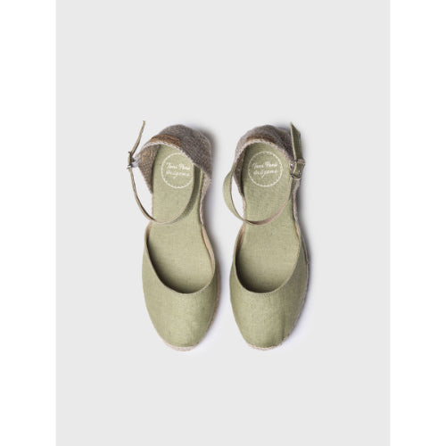 JUTE WEDGE ESPADRILLES WITH BUCKLE - CALDES
