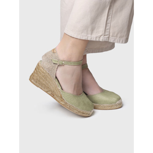 JUTE WEDGE ESPADRILLES WITH BUCKLE - CALDES