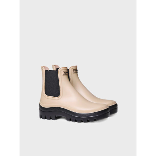 WOMEN'S CHELSEA-STYLE WATERPROOF ANKLE BOOT IN BEIGE - CARTER