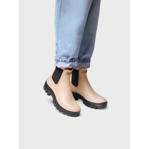 WOMEN'S CHELSEA-STYLE WATERPROOF ANKLE BOOT IN BEIGE - CARTER