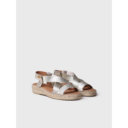 WOMEN'S FLAT METALLIC SANDAL - EIRE-RC