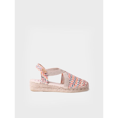 WOMEN'S FLAT ESPADRILLES IN MULTICOLOURED RAFFIA - VERA-MS