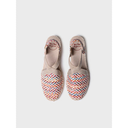 WOMEN'S FLAT ESPADRILLES IN MULTICOLOURED RAFFIA - VERA-MS