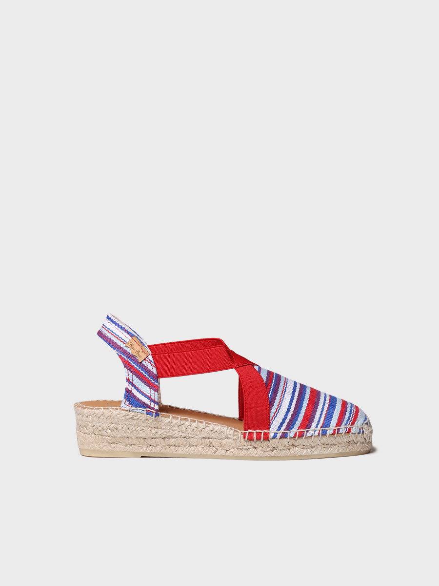 VEGAN STRIPED COTTON WEDGE ESPADRILLE FOR WOMEN | VINAROS