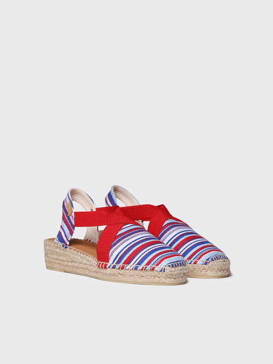 VEGAN STRIPED COTTON WEDGE ESPADRILLE FOR WOMEN | VINAROS